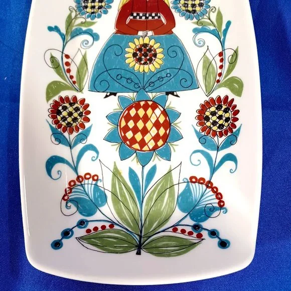 Norwegian Figgjo Flint Saga Norsk FF Fairy Tale Long Dish Plate Norway Vtg - Picture 4 of 9